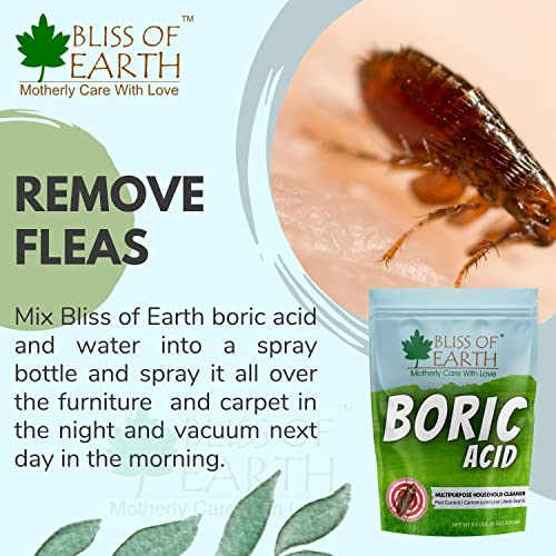 Image of Bliss of Earth Boric Acid Powder Multipurpose kill Cockroach & Ants, Rice Preservative, Powder 2x226GM