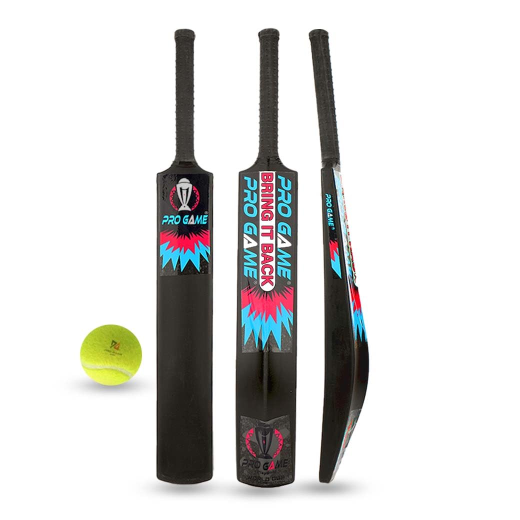 Pro Game PVC Black (World Cup Edition) Tennis Plastic Cricket Bat -with 1 Ball Ideal Boys Girls and Adults(for 12 and above Years) (B0D8Q9VC13) Amazon Price History, Amazon Price Tracker