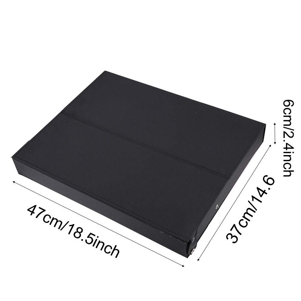 GOTOTOP Brillenbox mit 18 Fächern, Sonnenbrillenaufbewahrung mit Staubschutz, Präsentationsvitrine, Brillenständer, 47 x 37 x 6 cm