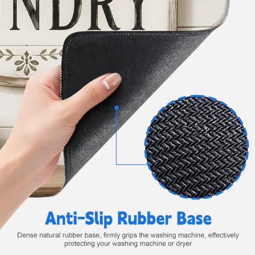 Image of Washer and Dryer Topper for Top,23.6 inch x 19.7 inch Washer Dryer Countertop Mat, Waterproof & Anti-Slip Dryer Top Protector Mat (Laundry Sign, 23.6x19.7inch)