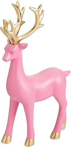 Miniatura 10 de BULINGNA Figuras de resina de reno estatuas de ciervo sentado y de pie decoración creativa moderna de alce para pasillo armario sala de estar