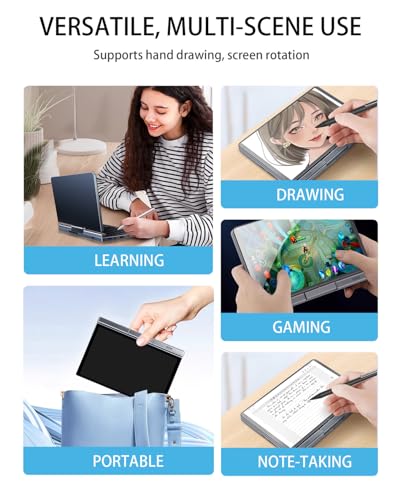 Image of 8-inch 2-in-1 Mini Laptop, N95, 12GB LPDDR5, 512GB /1TB NVMe SSD, 1280x800 Touchscreen, Wi-Fi 6, BT 5.2, Win 11 Pro, Pressure-Sensitive Pen, HDMI Output, Portable Convertible PC (N95-12GB-512GB)