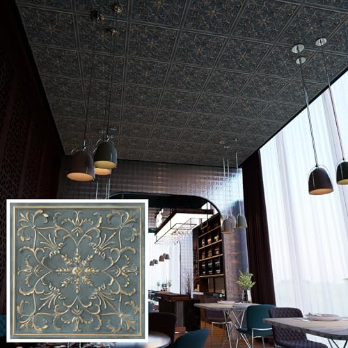 Decoracion de pared de oro ahumado facil de instalar para reformar techos sin obras pesadas 8