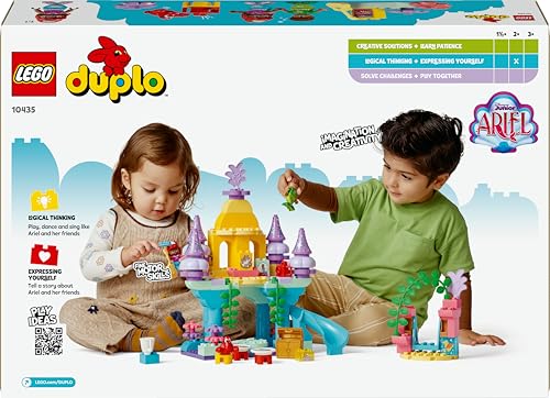 DUPLO Disney Il Magico Palazzo Sottomarino di Ariel - Castello Giocattolo della Sirenetta per Bambine e Bambini da 2 Anni - Giochi Didattici con 3 Personaggi e Accessori - Idea Regalo - 10435 - Lego - Immagine 9