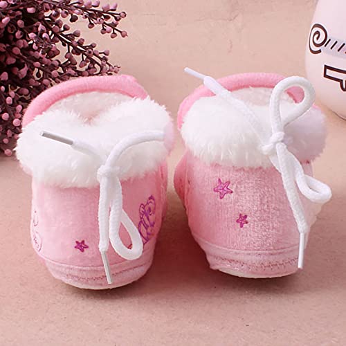 sfdgfhyf Baby Winter Boots Booties for Baby Newborn Warm Slippers Infant Toddler Winter Boots with Non Slip (Pink, 0-6 Months)4