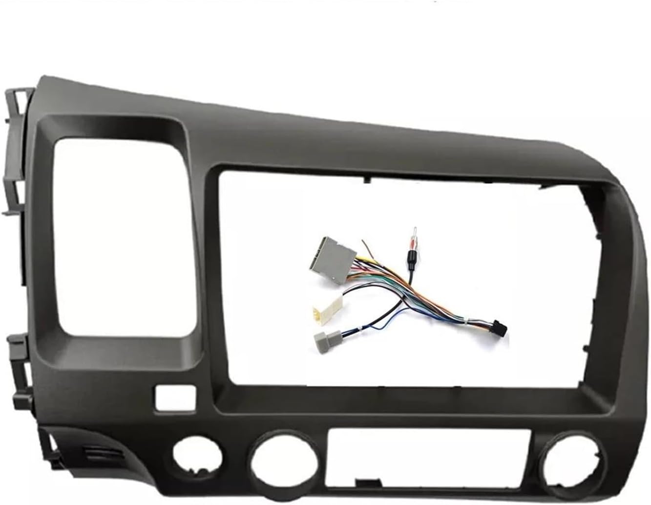 Car Dash Radio Bezel 9 Inch 2 Din Fascia Dash Cover for Civic 2006-2011 Car Radio Stereo Player Panel Casing Frame(Only Frame)