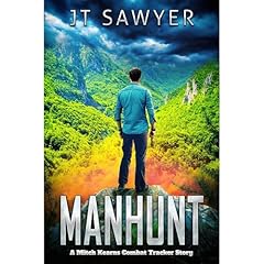 Manhunt Audiolibro Por JT Sawyer arte de portada