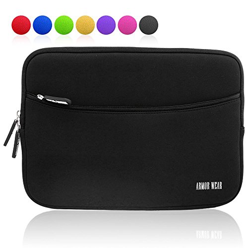 10-Inch Tablet Sleeve Case, Armor Wear Padded Neoprene Zipper Carrying Sleeve with Accessory