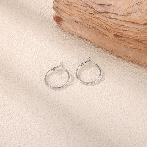 Image of Gacimy Gold Hoop Earrings for Women, 14K Gold Plated Thin Hoops