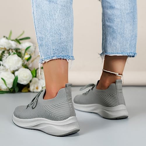 Ladies Fashion Breathable Mesh Knitted Flat Bottomed Casual Sports Shoes Bear Star Shoes4