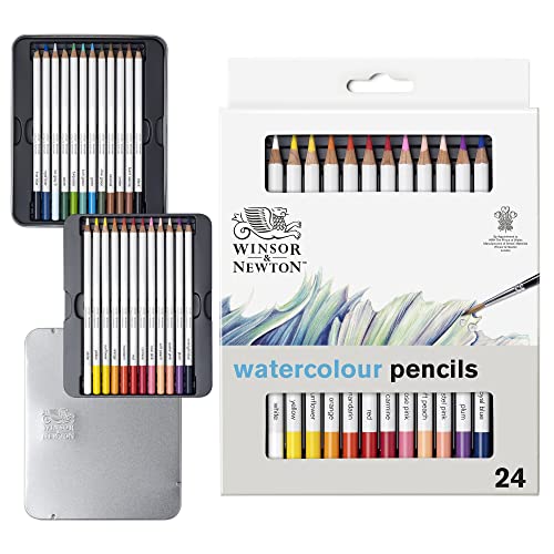 Lapices Acuarelables Winsor & Newton Acuarela, multicolor, 24 lápices