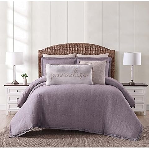 Oceanfront Resort CS2364PLKG-1500 King 3 Piece Comforter Set, Plum Cover