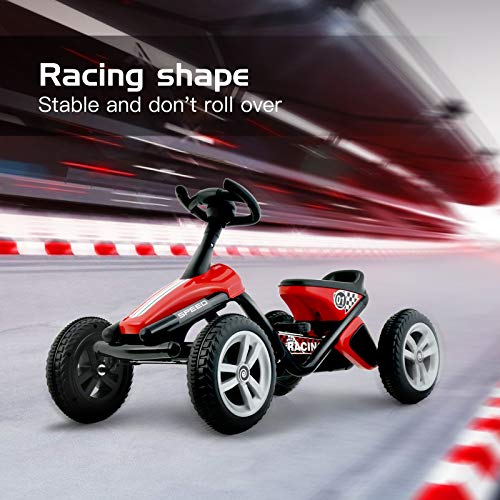 image for Uenjoy Kids' Go Kart,Kart On Foot,Pedal Kart,Riding Toys for Boys and 