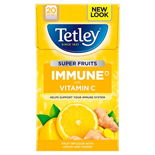 Tetley Super Fruits Immune Lemon & Ginger, 20 Tea Bags