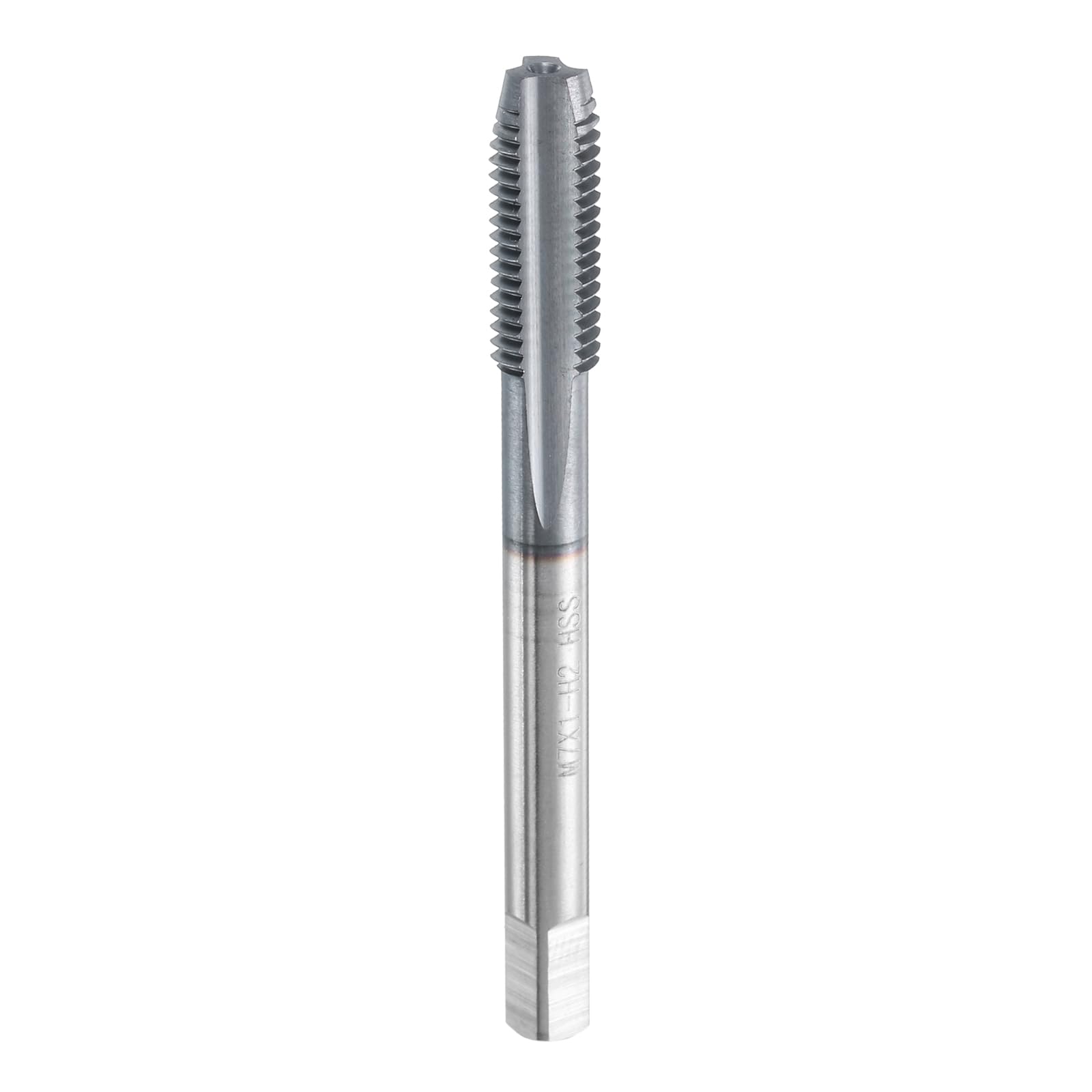 QUARKZMAN Gwintownik metryczny m7 x 1, gwintownik kobaltowy HSS (po prawej), średnica trzpienia 5,5 mm, powłoka TiCN, gwintownik płaski z prostym rowkiem