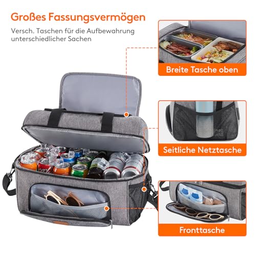 Lifewit Große Kühltasche 30L 48 Dosen, Isolierte Kühlbox, Cooler Bag – Ansicht 5