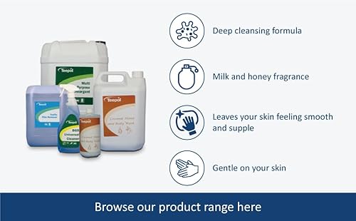 Teepol Milk & Honey Antibacterial Hand Wash, Luxury Scented Liquid Hand Soap Refill - Antibacterial Handwash - Effective Germ-Killing Hand Soap - Soft on Skin 5L - Image 6