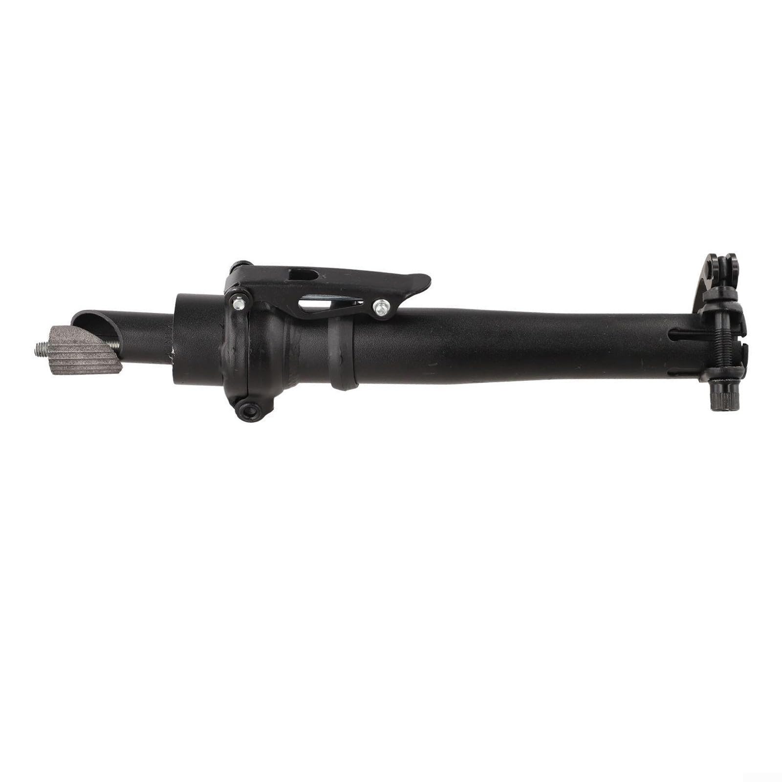 Quick Release Bicycle Stem For Folding Bike 25.4mm Threaded Handlebar Riser Adjustable Aluminum Alloy Front Fork Tube Black 330mm Height(without tube)