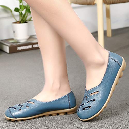 Image of VenusCelia Women's Braided-Nests Walking Flat Loafer