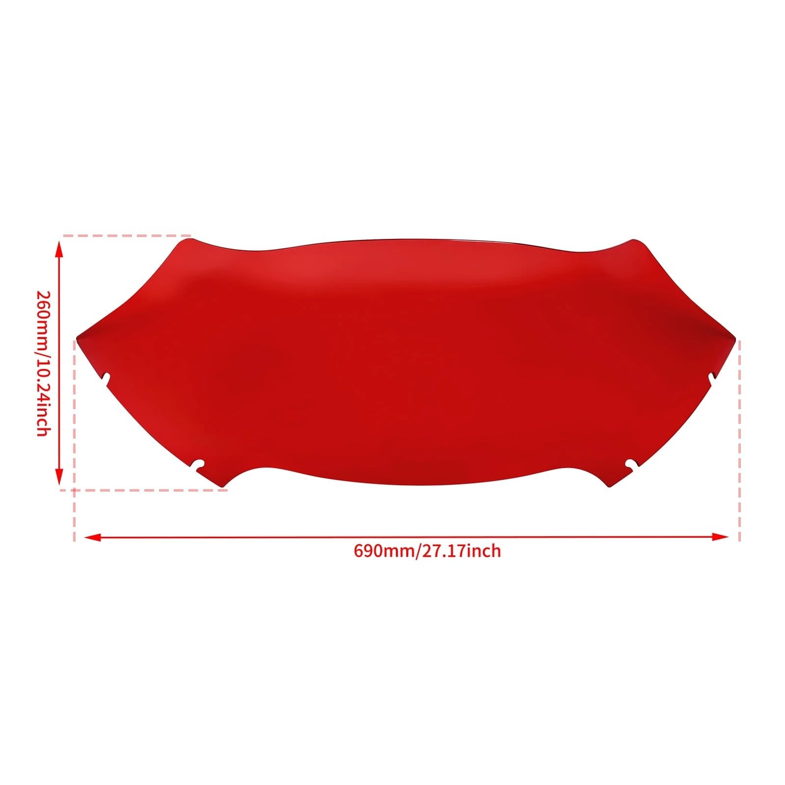 Compatibile for Harley Touring Road Glide 2015-2023 Deflettore antivento for carenatura moto da 9 pollici(Red Windshield)
