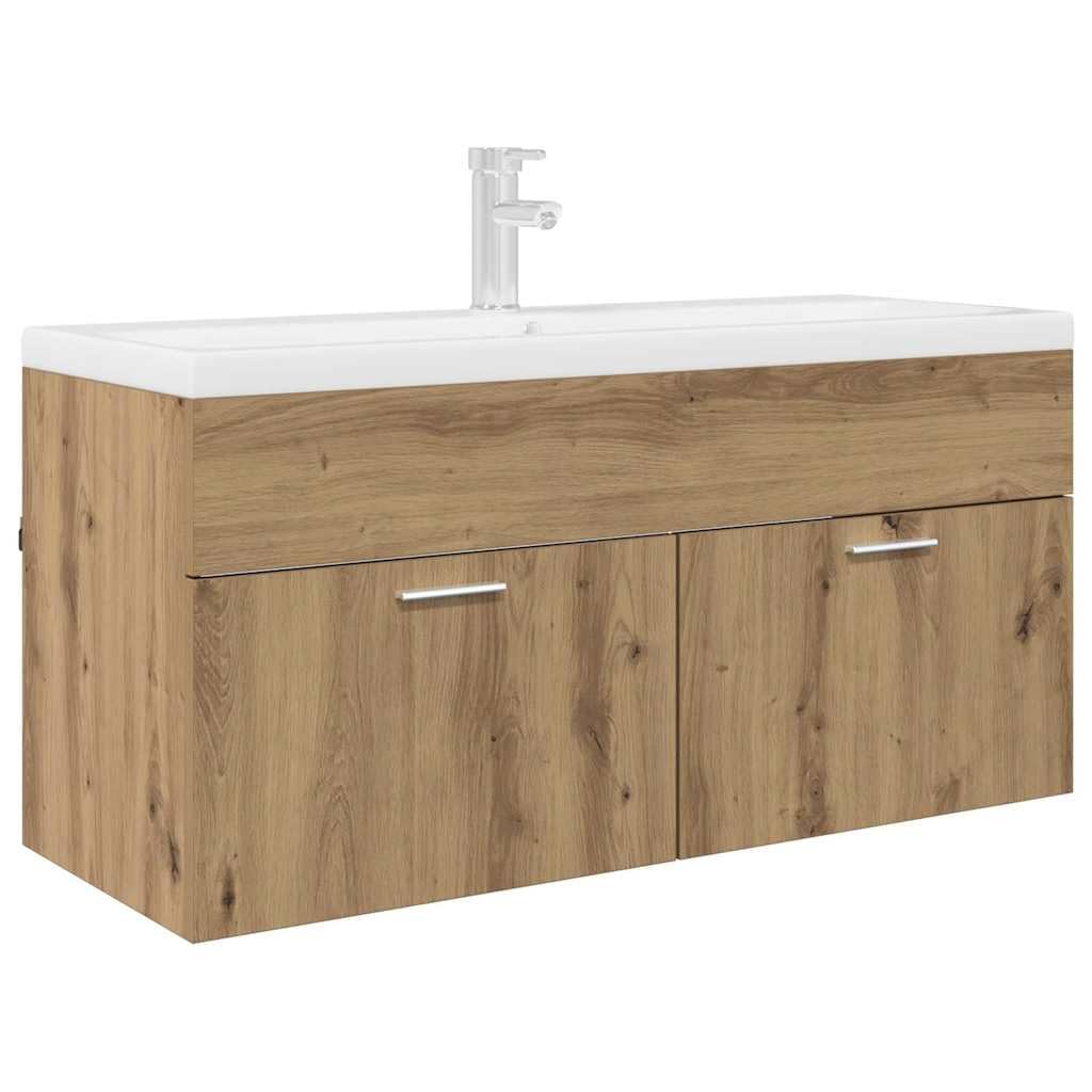 Meuble lavabo en bois multicouche chêne