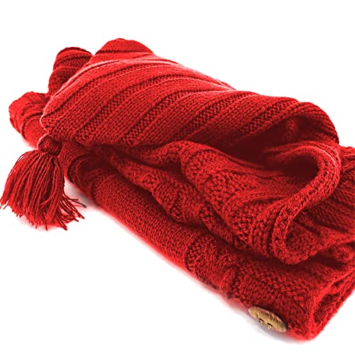 Image of XMWEALTHY Newborn Baby Wrap Swaddle Blanket Knit Wrap Blanket Bag Receiving Blankets Stroller Wrap for Baby Red 0-6 Month