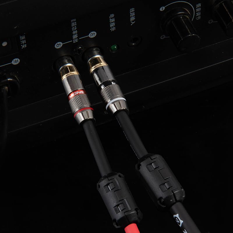 16ft Fever Grade Dual Lotus RCA Audio Cable, HiFi Pure Copper Audio Amplifier, Household car Dual Lotus Head Signal Cable