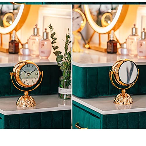 Reloj de chimenea vintage dorado para decorar la sala de estar nórdica 5