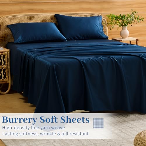 Image of Bedlifes 1000TC Egyptian Cotton King Sheets, 4Pcs 18-24 inch Extra Deep Pocket | Cooling & Breathable, Ultra Soft, Hotel Comfort, Sateen Weave, OEKO-TEX Certified, Easy-Care Machine Washable