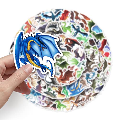 Dragon Stickers for Laptop (100 PCS),Gift for Children Teens Adults Girl Boys,Waterproof Stickers for Water Bottle,Dragon Vinyl Stickers for Scrapbook,Skateboard,Bike,Phone,Dairy - Image 2