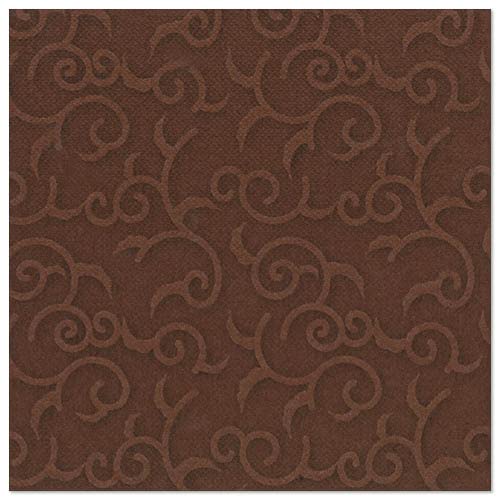 Serviettes 40 x 40 cm jetables marron casali pour décoration de table