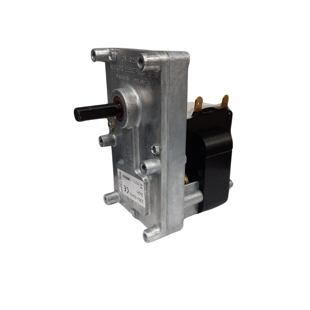 Velocidad de rotación del motorreductor: 2 rpm, Diámetro del eje: 8,5 mm, para estufas y chimeneas de pellets: CAMINETTI MONTEGRAPPA, EDILKAMIN