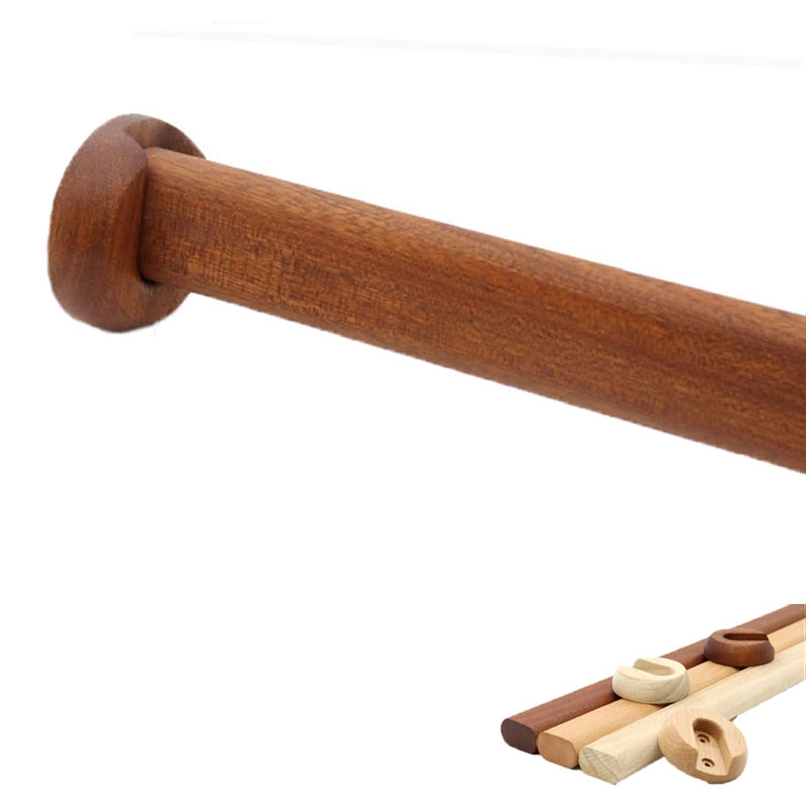 1 stks Houten Ovale Garderobekast Staaf voor Hangende Kleding Premium Kastpaal Garderobe Cross-bar Kleding Hangende Staven Gepolijst Natuurlijke Beuken Garderobe Kast Staaf voor Kastopslag