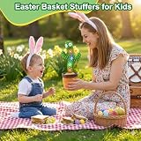 Ayeboovi Dancing Talking Cactus Baby Toys Interactive Toy Repeating Records What You Say Volume Adjustable Singing Cactus Toddler Games with 120 Songs Easter Basket Stuffers for Kids