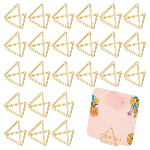 Mini porte-carte table triangle doré lot de 36 pièces pour mariage