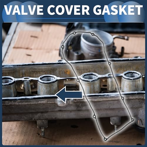 Image of Valve Cover Gasket, Cylinder Head Valve Seal Gasket No.132704M500 for Nissan ALMERA 2000-on Black, Rocker Cover Gasket 1 Pc