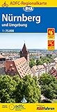  ADFC Regionalkarte Nürnberg und Umgebung mit Tagestouren-Vorschlägen, 1:75.000, reiß- und wetterfest, GPS-Tracks Download (ADFC-Regionalkarte 1:75000)