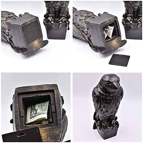 Qnqa Maltese Falcon Statue Prop With Secret Compartment, Handmade Resin Sculpture For Home Decoration,Personalise Figurine For Office Bookshelf Desktop Decor,15Cm, Black #TOP5