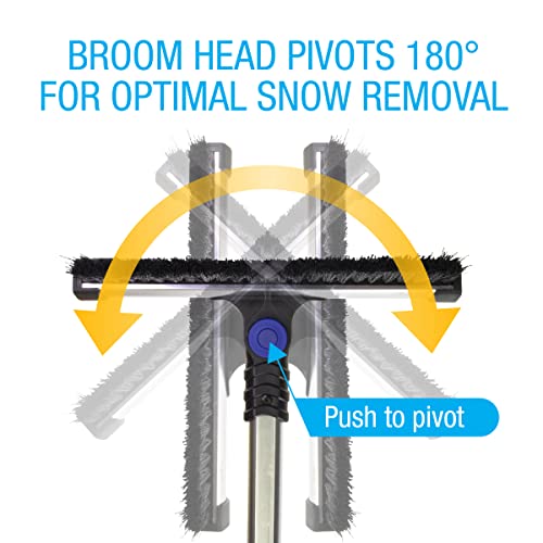 SubZero 80021 60” Quick Lock Snow Broom for Car and 11” Ice Scraper Bundle
