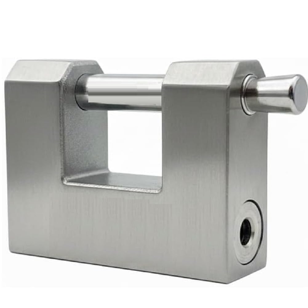 Littimoon Heavy-Duty Outdoor Padlock - Weatherproof Stainless Steel, Keyed Security Lock for Shed, Gate & Bike