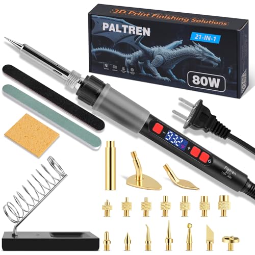 Paltren 21-in-1 3D Printer Smoothing Tool Kit 80W Soldering Iron