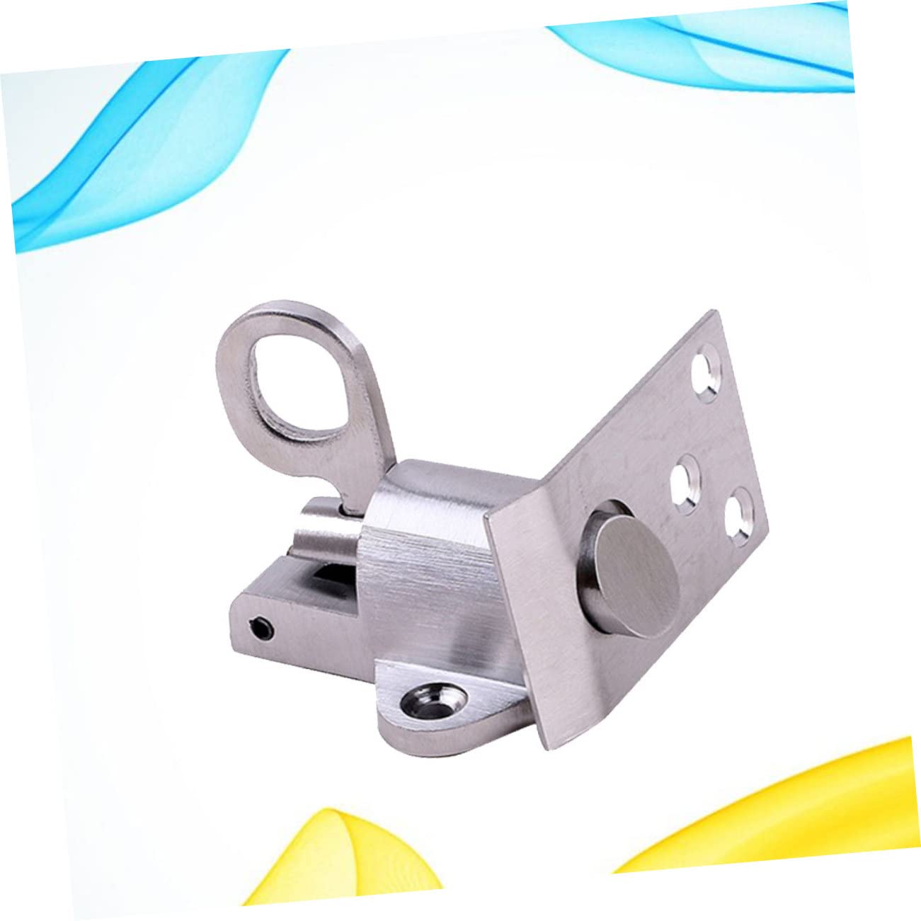 Mipcase 2 Pezzi bullone di sicurezza della porta acciaio inox serratura door lock bullone della molla della porta catenaccio della porta blocco di sicurezza delle porte Silver