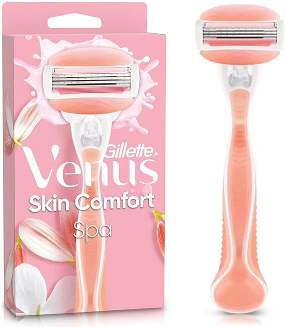 Gillette Venus Skin Comfort Spa Aparelho de Depilação Recarregável com Barras Umectantes e Óleos Botânicos, 1 Ud Menor preço em Gillette Venus Skin Comfort Spa Aparelho de Depilação Recarregável com Barras Umectantes e Óleos Botânicos, 1 Ud