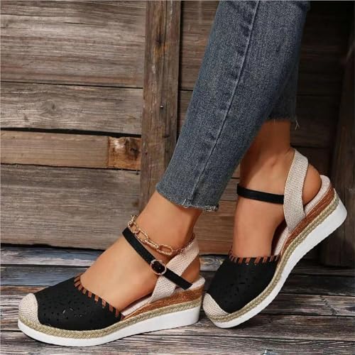 Women Wedge Sandals Summer Buckle Strap Gladiator Shoes Woman Fashion Espadrilles Platform Sandals3