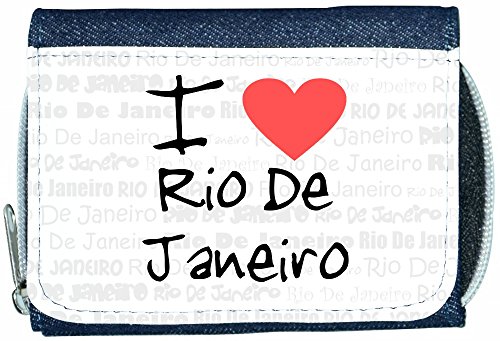 I Love Heart Rio De Janeiro Denim Wallet