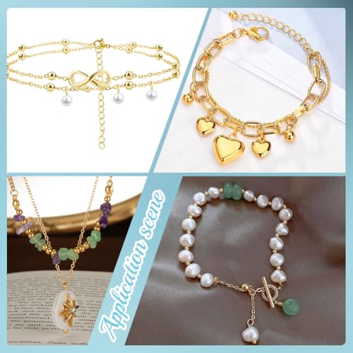 Extensión para collar de acero dorado Beebeecraft de 18k para regular longitud 7