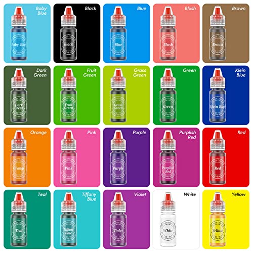 Image of Oil Based Food Coloring for Chocolate, 20 Colors Food Coloring Set for Cake Decorating - Nomeca Food Grade Edible Food Dye for Baking,Candy Melts Cookies Fondant - .25 Fl. Oz Bottles