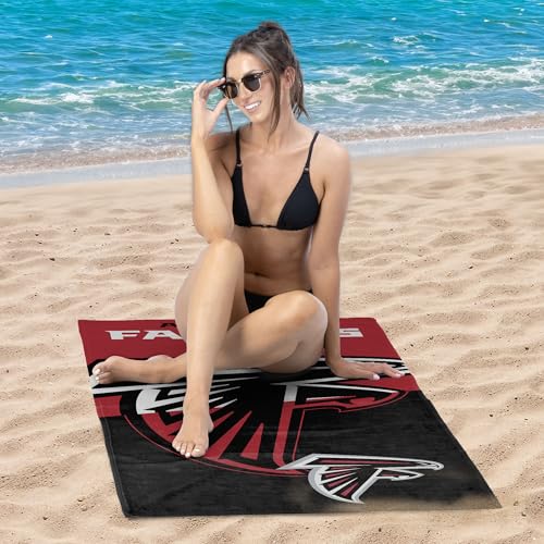 Image of Northwest NFL Atlanta Falcons Microfiber Beach Towel, 30 x 60 Inches - Quick Dry, Sand Resistant, Lightweight, Highly Absorbent, Incisor Design