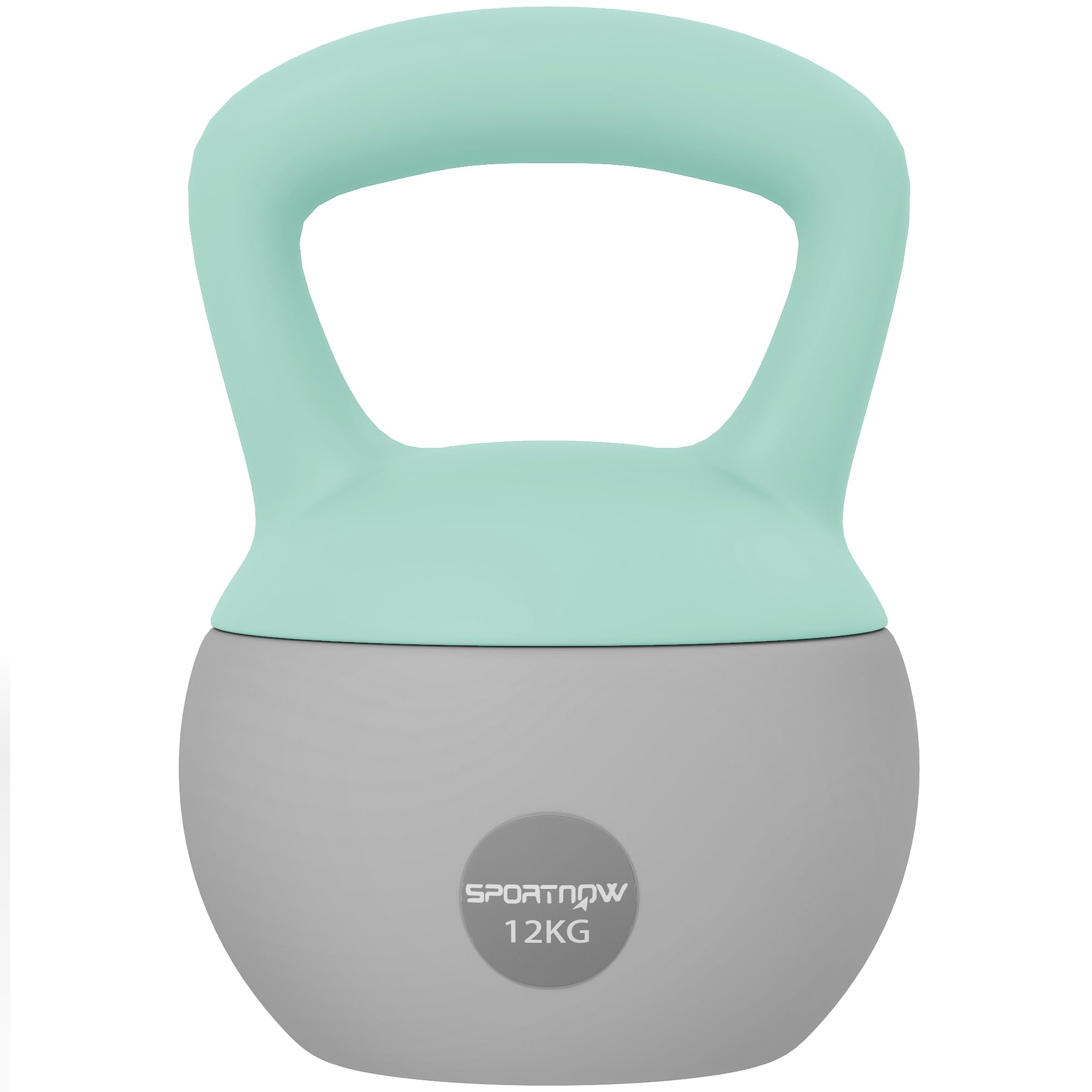 SPORTNOW Kettlebell 6/8/10/12kg - Collaborazione Aosom.fr x FFHandball - Manubrio con impugnatura antiscivolo per fitness allenamento cardio