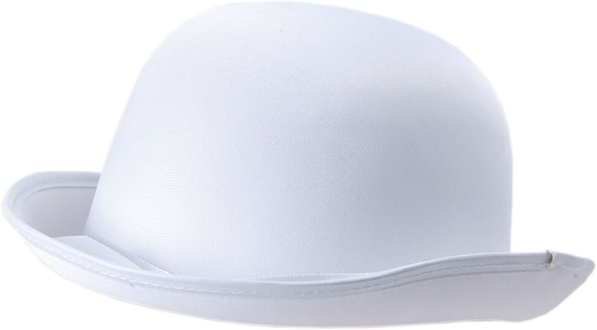 Bristol Novelty Bowler Hat Satin Finished White